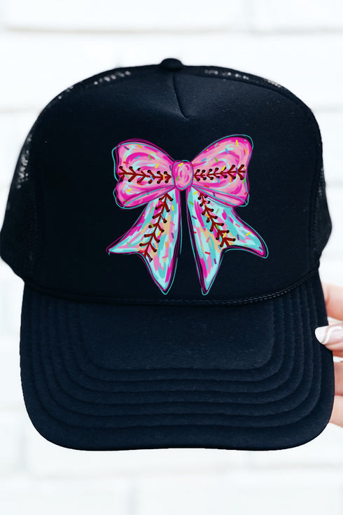 Drippy Ball Bow Otto Black Foam Front Trucker Hat
