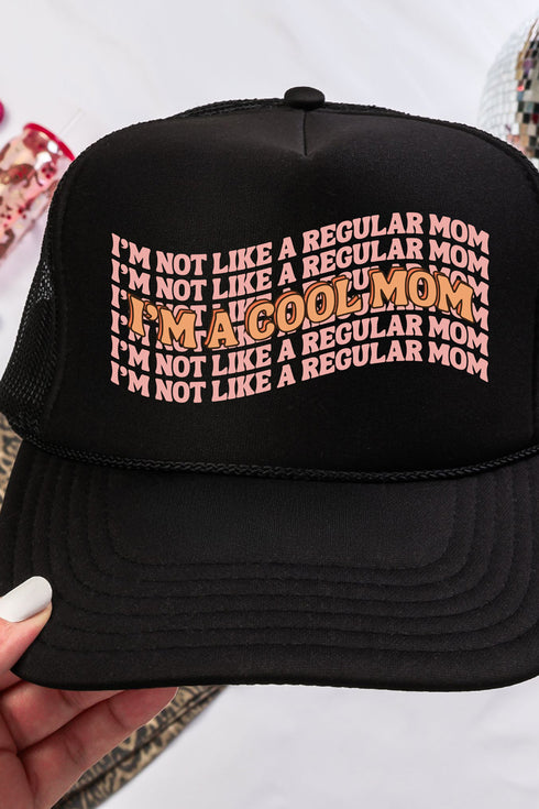 I'm A Cool Mom Otto Black Foam Front Trucker Hat