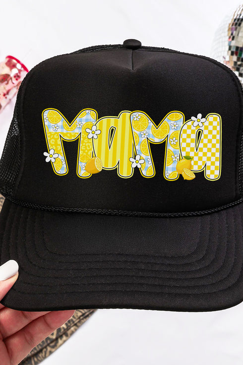 Lemon Squeeze Mama Otto Black Foam Front Trucker Hat