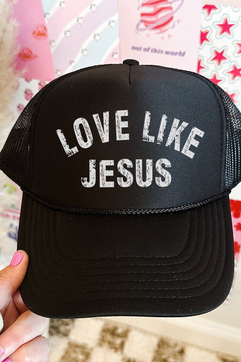 Arched Love Like Jesus Otto Black Foam Front Trucker Hat