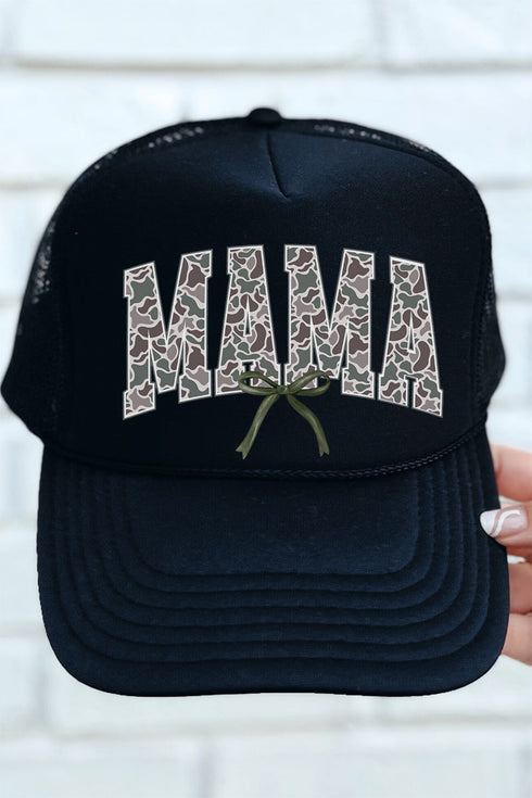 Old Camo Mama Otto Black Foam Front Trucker Hat
