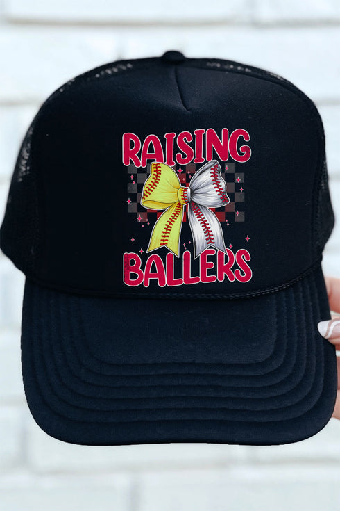 Raising Ballers Otto Black Foam Front Trucker Hat