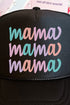 Stacked Pastel Mama Otto Black Foam Front Trucker Hat