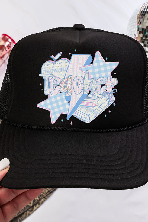 Star Teacher Otto Black Foam Front Trucker Hat