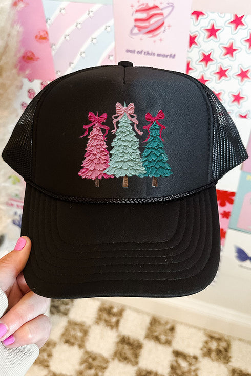 The Painted Trio Trees Otto Black Foam Front Trucker Hat