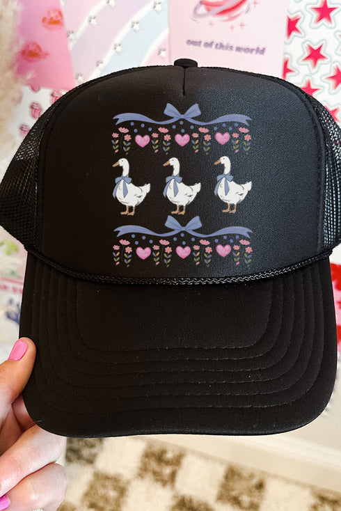 Vintage Geese Girls Otto Black Foam Front Trucker Hat