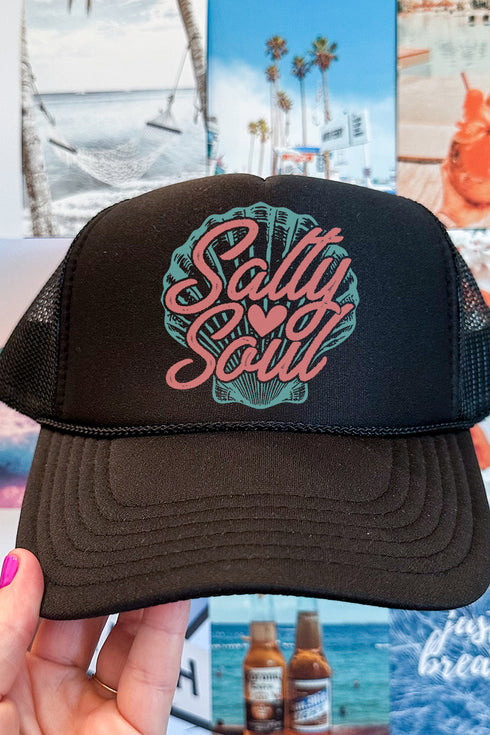 Vintage Salty Soul Otto Black Foam Front Trucker Hat