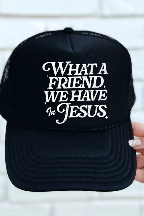 What A Friend Otto Black Foam Front Trucker Hat