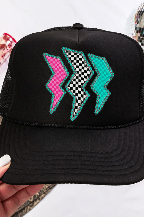 Wild Lightning Otto Black Foam Front Trucker Hat