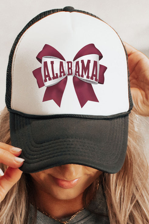 Alabama Girly Otto Black with White Foam Front Trucker Hat