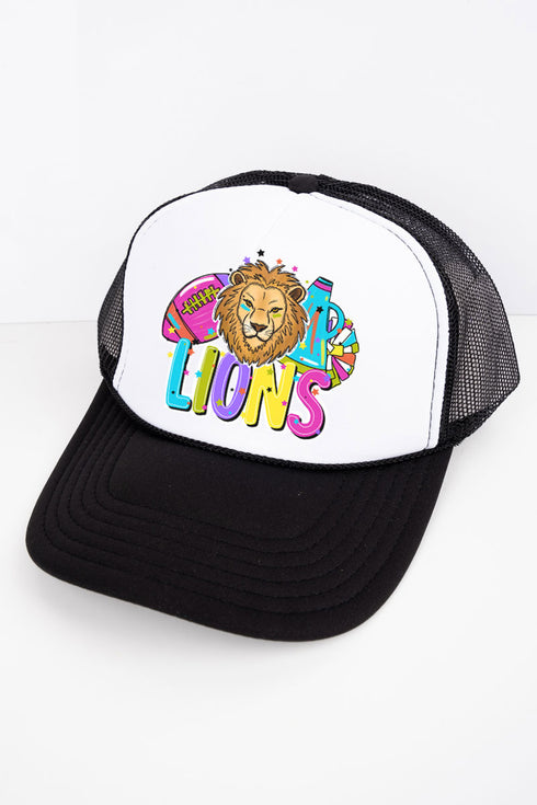 Bright Lions Colorful Otto Black with White Foam Front Trucker Hat
