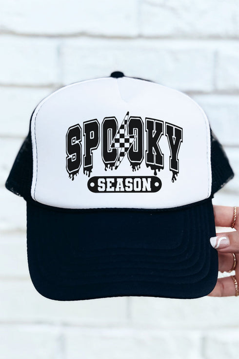 Drippy Spooky Season Otto Black with White Foam Front Trucker Hat