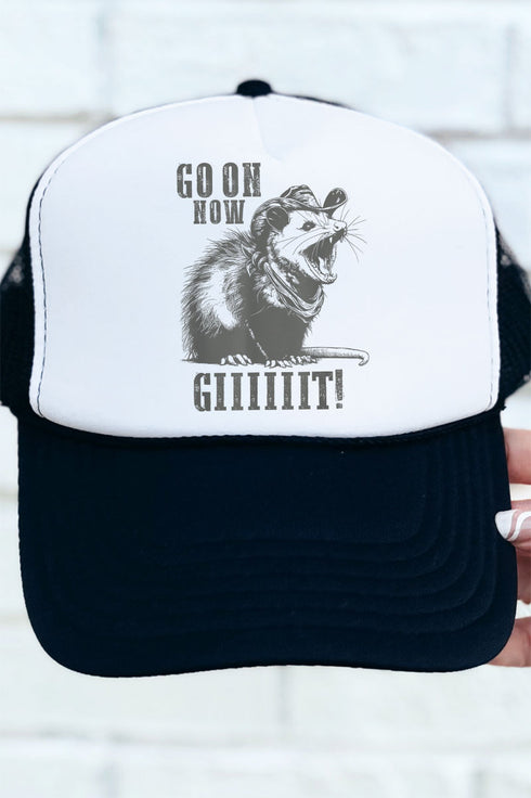 Go On Git Otto Black with White Foam Front Trucker Hat
