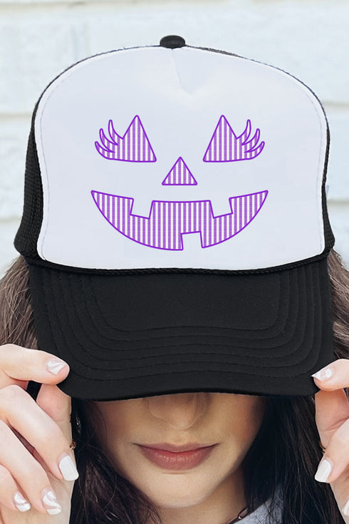 Missus Jack-O'-Lantern Otto Black with White Foam Front Trucker Hat