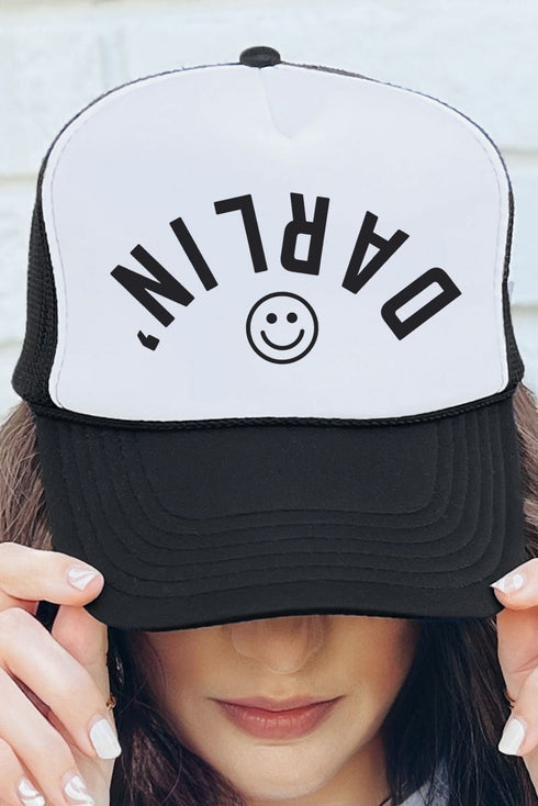 Upside Down Darlin' Otto Black with White Foam Front Trucker Hat