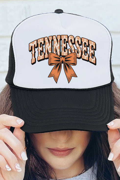 Vintage Tennessee Bow Otto Black with White Foam Front Trucker Hat