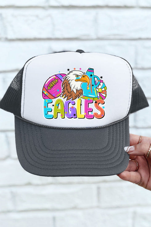 Bright Eagles Colorful Otto Charcoal Gray with White Foam Front Trucker Hat