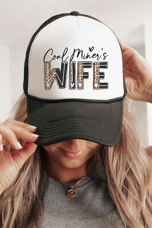 Coal Miner's Wife Otto Black with White Foam Front High Crown Trucker Hat