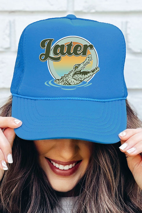 Later Gator Otto Columbia Blue Foam Front Trucker Hat