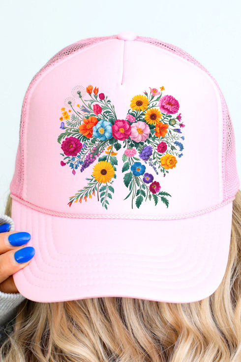 Coquette Wildflowers Otto Soft Pink Foam Front Trucker Hat