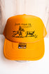Cowboy Just Rope It Gold Foam Front Trucker Hat