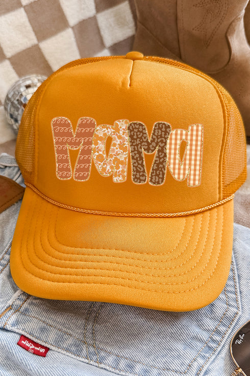 Fall Daze Mama Otto Gold Foam Front Trucker Hat
