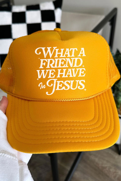 What A Friend Otto Gold Foam Front Trucker Hat