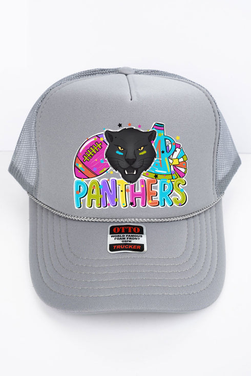 Bright Panthers Colorful Otto Gray Foam Front Trucker Hat