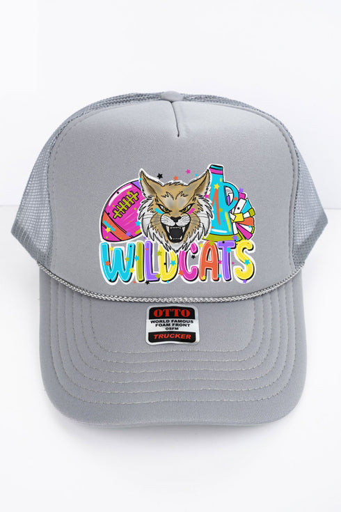 Bright Wildcats Colorful Otto Gray Foam Front Trucker Hat