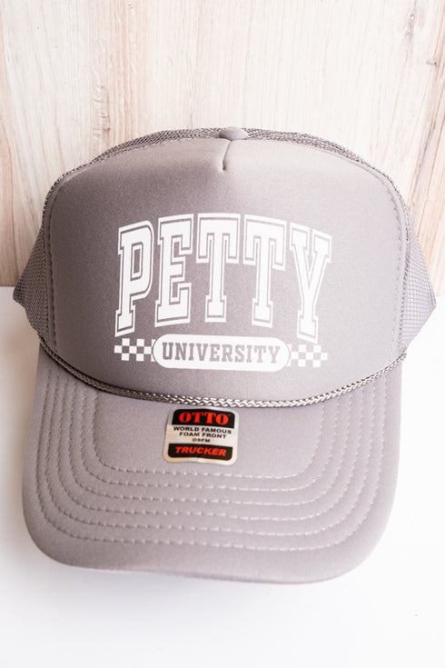 Petty University Otto Gray Foam Front Trucker Hat