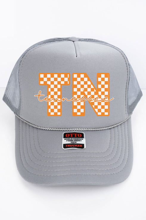 Tennessee Checkered Otto Gray Foam Front Trucker Hat