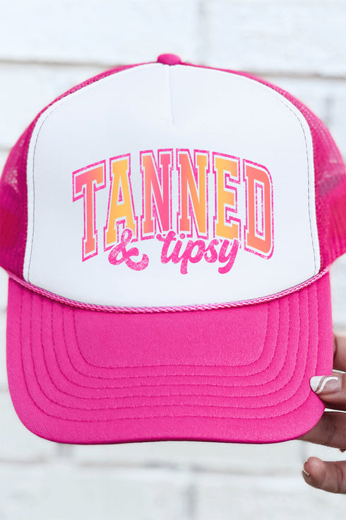 Tropical Tipsy Tones Otto Hot Pink with White Foam Front Trucker Hat