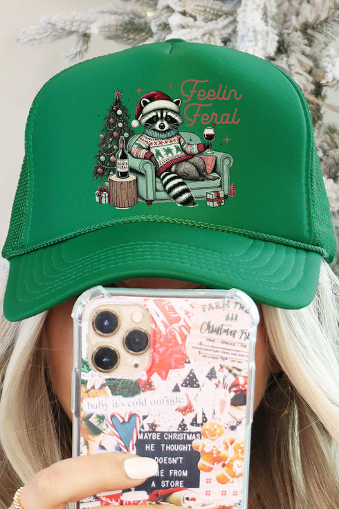 Feelin' Feral Christmas Otto Kelly Foam Front Trucker Hat