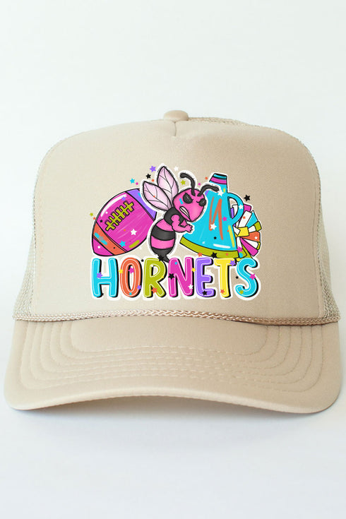 Bright Hornets Colorful Otto Khaki Foam Front Trucker Hat