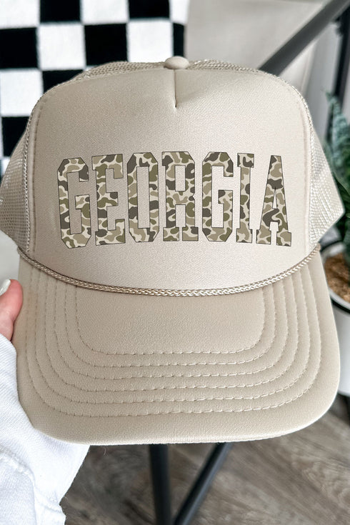 Camo Georgia Otto Khaki Foam Front Trucker Hat