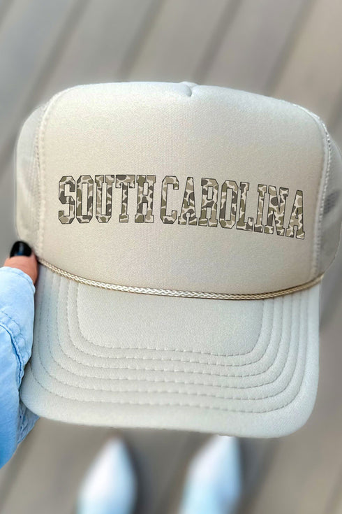 Camo South Carolina Otto Khaki Foam Front Trucker Hat