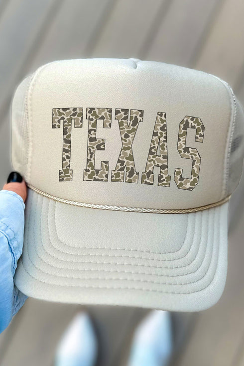 Camo Texas Otto Khaki Foam Front Trucker Hat