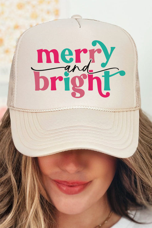 Candy Colors Merry And Bright Otto Khaki Foam Front Trucker Hat