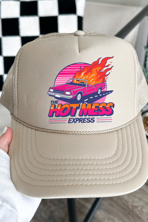Hot Mess Express Otto Khaki Foam Front Trucker Hat