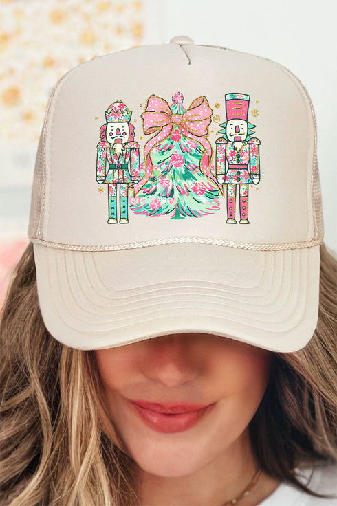 Nutcracker Preppy Blossom Otto Khaki Foam Front Trucker Hat