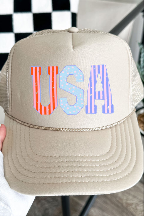 Pastel American Dreamin' Otto Khaki Foam Front Trucker Hat