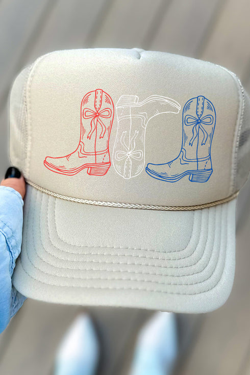 Red, White, & Boots Otto Khaki Foam Front Trucker Hat