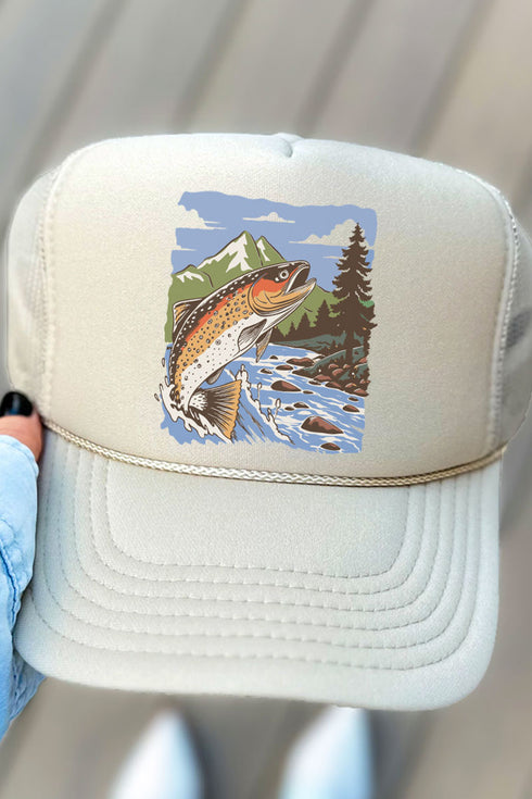 Stay Bassy Otto Khaki Foam Front Trucker Hat