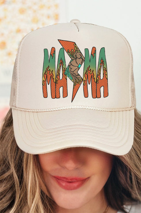 Wild Western Mama Otto Khaki Foam Front Trucker Hat