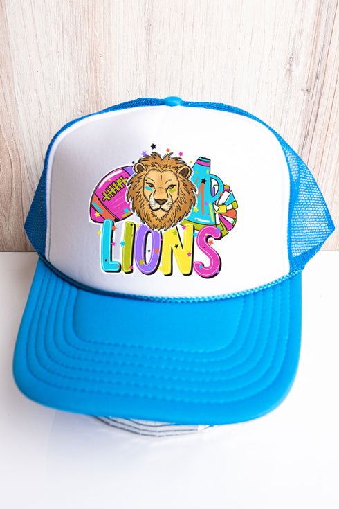 Bright Lions Colorful Otto Neon Blue with White Foam Front Trucker Hat