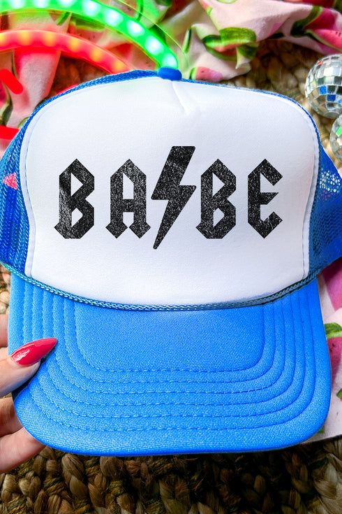 Lightning Bolt Babe Otto Neon Blue with White Foam Front Trucker Hat
