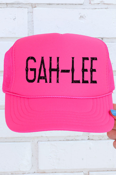 Gah-lee Otto Neon Pink Foam Front Trucker Hat
