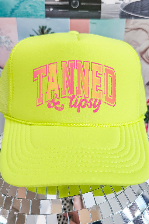 Tropical Tipsy Tones Otto Neon Yellow Foam Front Trucker Hat