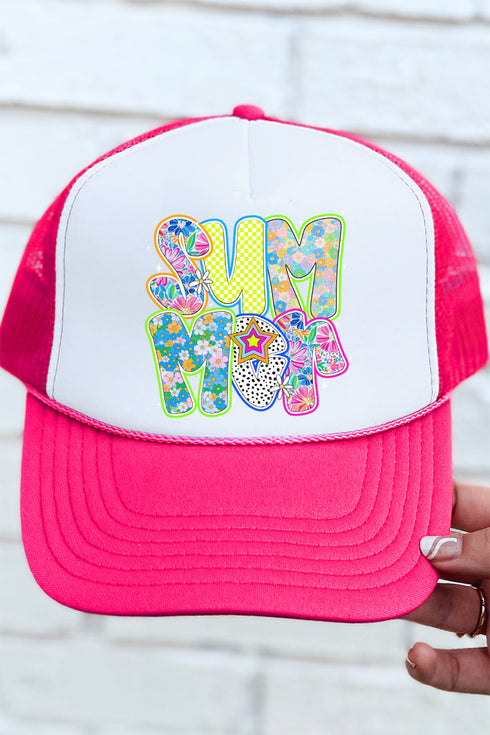 Neon Summer Otto Neon Pink with White Foam Front Trucker Hat