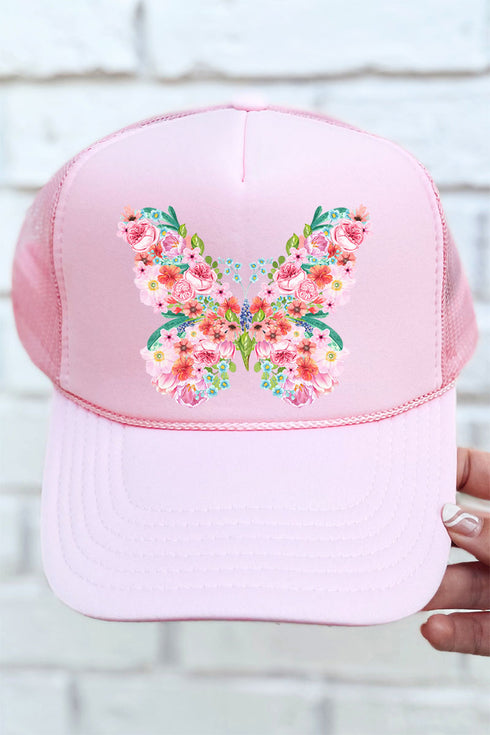 Butterfly Beauty Otto Soft Pink Foam Front Trucker Hat